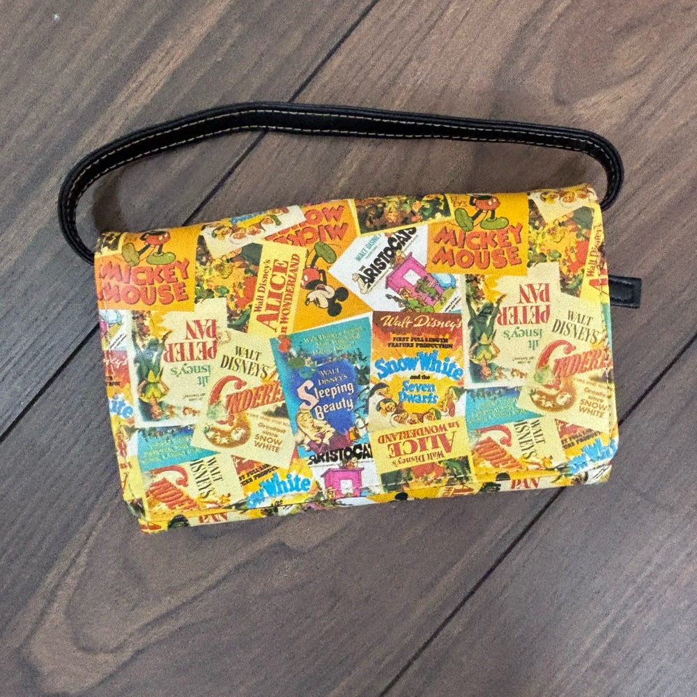 Disney Multicolor Classic Movie Poster Clutch - Yellow Accent